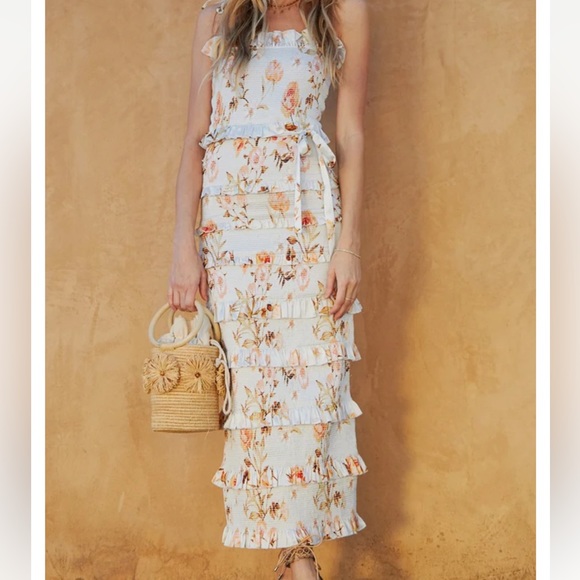 V. Chapman Dresses & Skirts - V. CHAPMAN - THE LILY DRESS IN SAVANNAH ROSE SUNSET